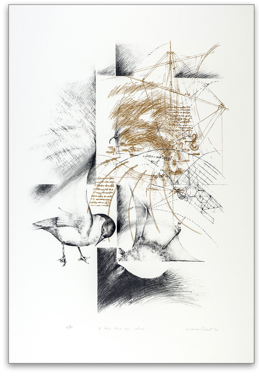 Estampe de Lucienne Cornet / Lithographie / 76 x 56 cm